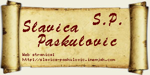 Slavica Paskulović vizit kartica